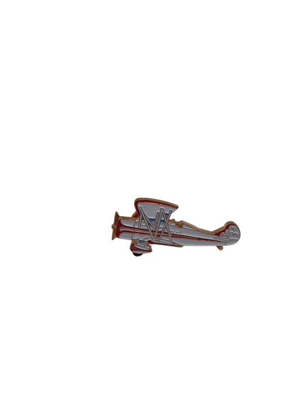 White And Red Travel Air Pin