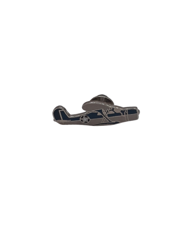 Navy And White Staggerwing Pin