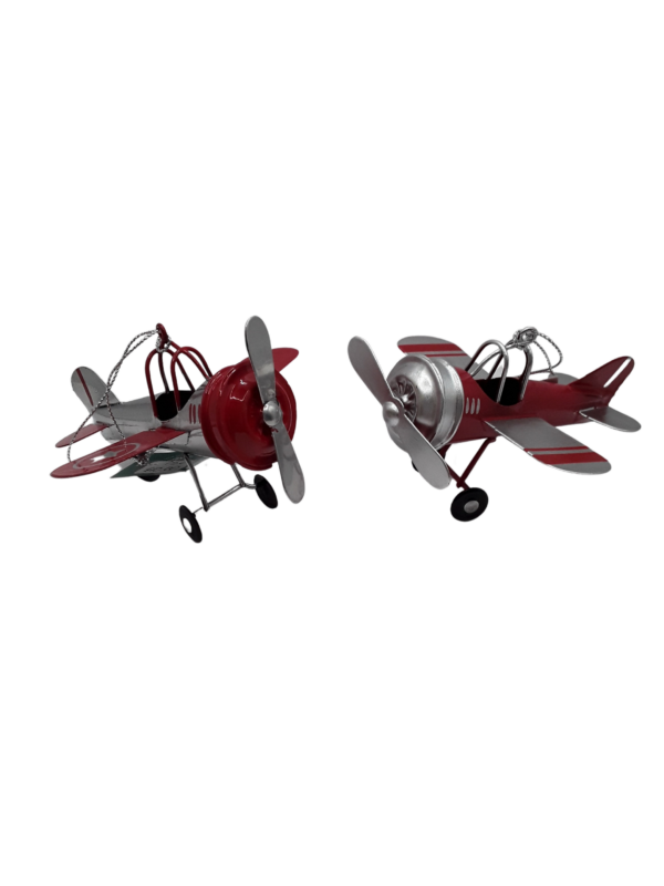 Tin Airplane Ornament